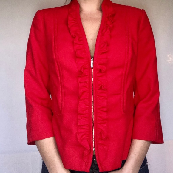 White|Black Red Jacket Size 4 - Picture 6 of 8